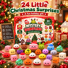 Christmas Mini Squishies Advent Calendar 2026 – 24-Day Dumpling Squishy Toy Countdown for Kids